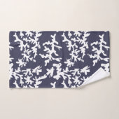 Cool Scuba Blauw Wit Koraalrif Patroon Handdoek (Handdoek)