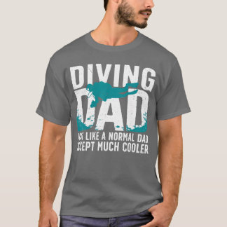 Cool Scuba Diving voor papa mannen oceaan scuba du T-shirt