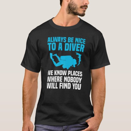Cool scuba duiken voor mannen scuba duiker t-shirt (Voorkant)