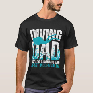 Cool scuba duiken voor papa Mannen oceaan duiker i T-shirt