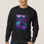 Cool Sea Otter Synthwave Wandering Otter  2 Trui (Voorkant)