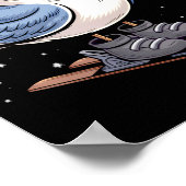 Cool Seagull On Skis - Nordic Winter Seagulls Aprè Poster (Hoek)