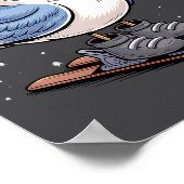 Cool Seagull On Skis - Nordic Winter Seagulls Aprè Poster (Hoek)