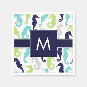 Cool Seapaarden Monogrammed Servetten