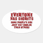 Cool Secrets Ovale Sticker (Voorkant)