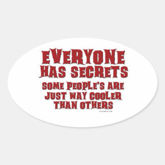 Cool Secrets Ovale Sticker
