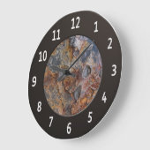 Cool Sedementary Rock Shiny Metalic Digits Cirkel Grote Klok (Hoek)