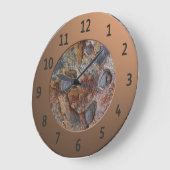 Cool Sedementary Rock Shiny Metalic Digits Cirkel Grote Klok (Hoek)