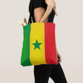Cool Senegal Flag Mode Tote Bag (Dichtbij)