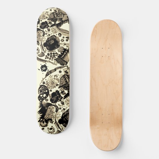 Cool Sepia Black Persoonlijk Skateboard (Voorkant)