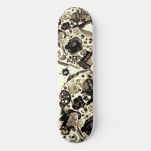 Cool Sepia Black Persoonlijk Skateboard (Voorkant)