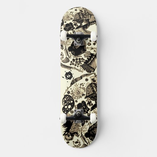 Cool Sepia Black Persoonlijk Skateboard (Voorkant)