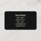 Cool Sepia Retro Audio Cassette | DJ Professional Visitekaartje (Achterkant)