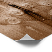 Cool Sepia Wood Grain Knot Texture Poster (Hoek)