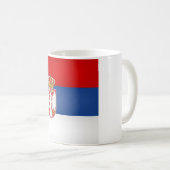 Cool Servië Flag Koffiemok (Voorkant rechts)