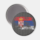 Cool Servisch vlagontwerp Magneet (Voorkant / Achterkant)
