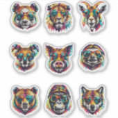 Cool Shades Animal Squad Sticker Blad (Voorkant)