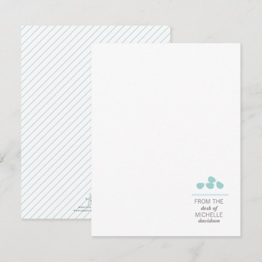 Cool Shades Aqua Blue Aviator Zonnebril Kaart (Voorkant / Achterkant)