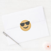 Cool Shades Emoji Face Ronde Sticker (Envelop)