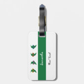 Cool Shades Green Chili Pattern Bagagelabel (Achterkant verticaal)