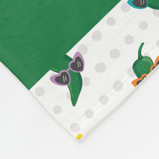 Cool Shades Green Chili Pattern Fleece Deken (Hoek)