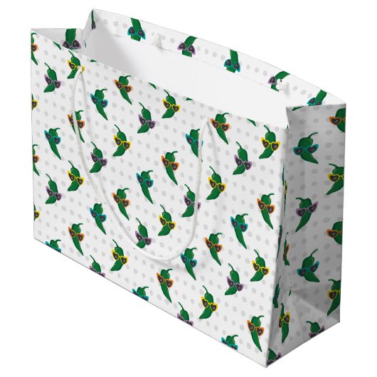 Cool Shades Green Chili Pattern Groot Cadeauzakje (Achterkant Gekanteld)