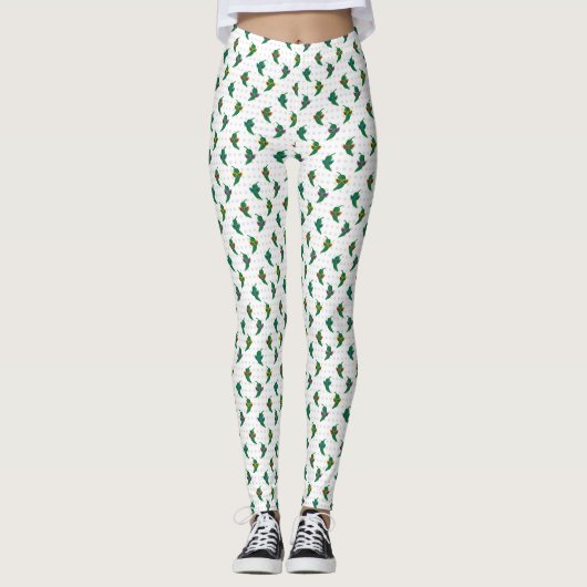 Cool Shades Green Chili Pattern Leggings (Voorkant)