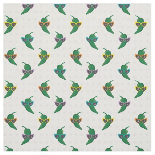 Cool Shades Green Chili Pattern Stof (Swatch)