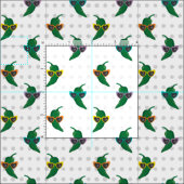 Cool Shades Green Chili Pattern Stof (Delen)