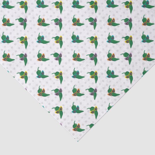 Cool Shades Green Chili Pattern Tissuepapier (Detail)