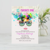 Cool Shades Invitation Kaart (Staand voorkant)
