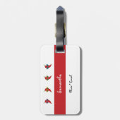 Cool Shades Red Chili Pattern Bagagelabel (Achterkant verticaal)