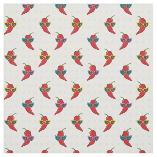 Cool Shades Red Chili Pattern Stof (Swatch)
