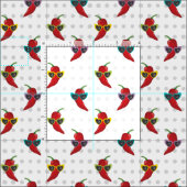 Cool Shades Red Chili Pattern Stof (Delen)