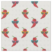Cool Shades Red Chili Pattern Stof (Close Up)
