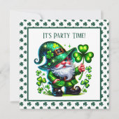 Cool shamrock tiled pattern leprechaun kaart (Voorkant)