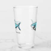 Cool Shark aangepaste naam pint glas (Links)