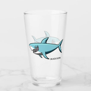 Cool Shark aangepaste naam pint glas