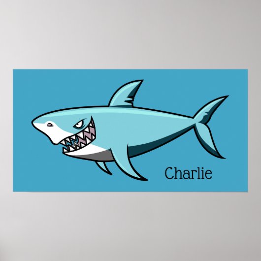 Cool Shark, aangepaste naam poster (Voorkant)