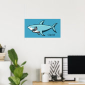 Cool Shark, aangepaste naam poster (Thuiskantoor)