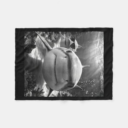 Cool Shark Animal Selfie  Fleece Deken (Voorkant (Horizontaal))