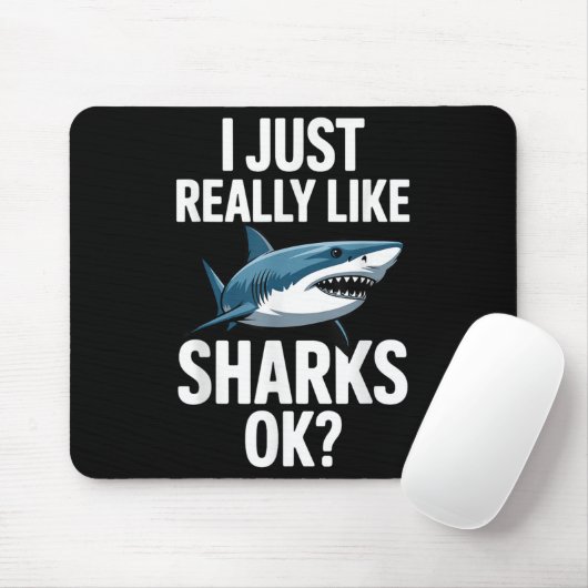 Cool Shark Art For Men Women Great White Hammerhea Muismat (Met muis)