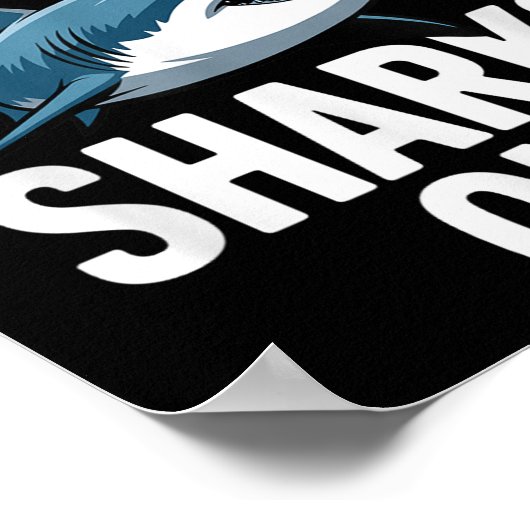 Cool Shark Art For Men Women Great White Hammerhea Poster (Hoek)