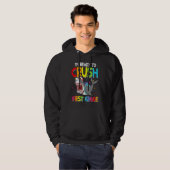 Cool Shark I'm Ready To Crush First Grade Student Hoodie (Voorkant volledig)