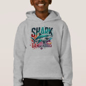 Cool Shark Kinder Hoodie - Duik in stijl en comfor (Voorkant)