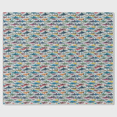 Cool Shark Print Beach Abstracte Generic Gift Wrap Cadeaupapier (Vlak)