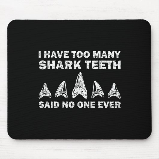 Cool Shark Teeth Collector Gift Funny Shark Teeth Muismat (Voorkant)