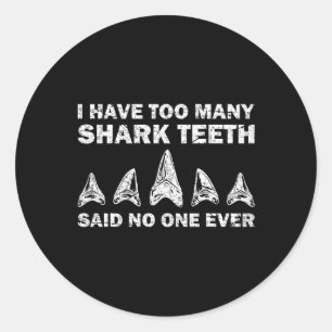 Cool Shark Teeth Collector Gift Funny Shark Teeth Ronde Sticker