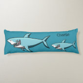 Cool Sharks custom name body pillow Lichaamskussen (Achterkant)