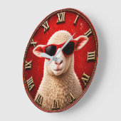 Cool Sheep Funny Farmhouse Sheep Decor Grote Klok (Hoek)